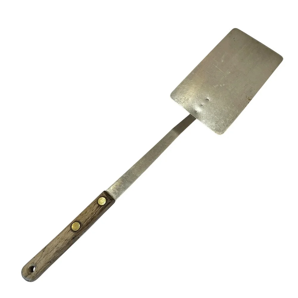 Utica American Maid Spatula 14 Inch Stainless Steel Wood Handle Turner VTG USA